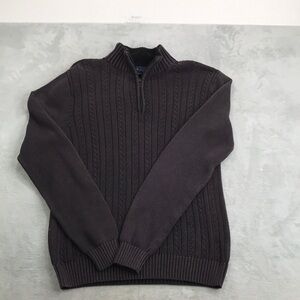 Blue Pronto Uomo Men's Cable Knit Sweater Size L